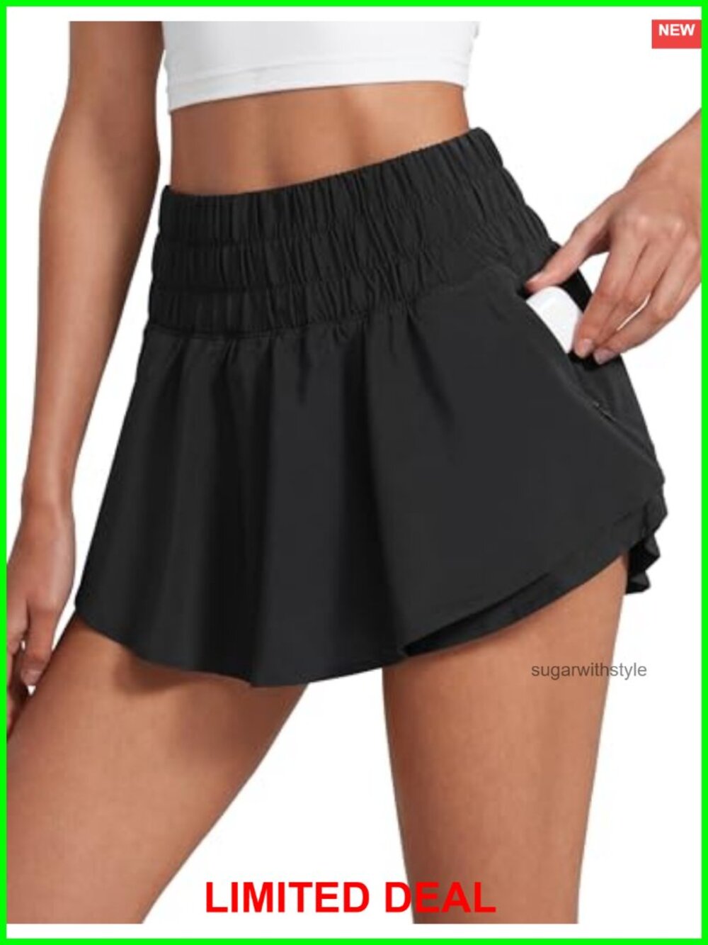 Ruffle Skirt Overlay Athletic Shorts Skorts Feathery-Fit Soft Tennis Golf